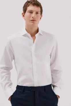 Camisa gemelos lisa fácil plancha