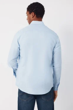 Camisa lino algodón liso