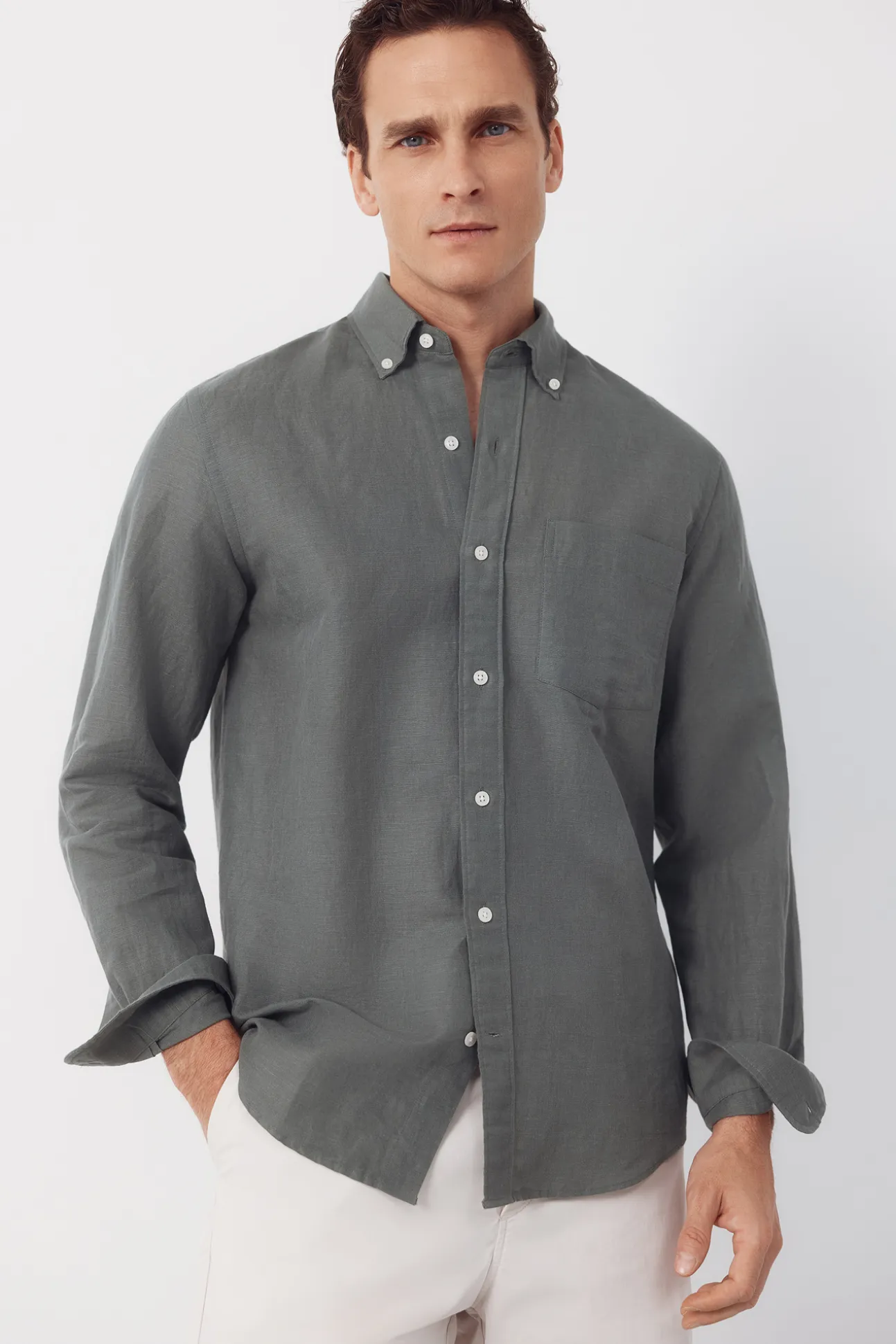 Camisa lino lisa