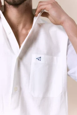 Camisa lino manga corta