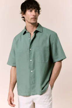 Camisa lino manga corta