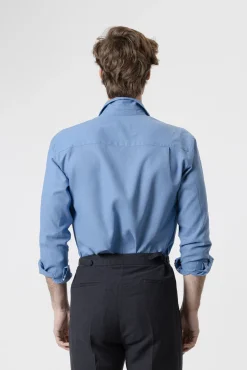 Camisa lino porcelana