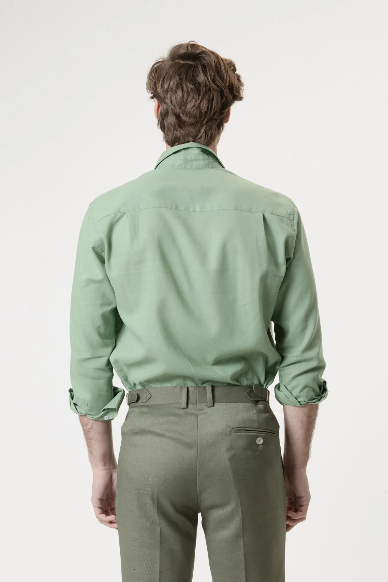 Camisa lino porcelana