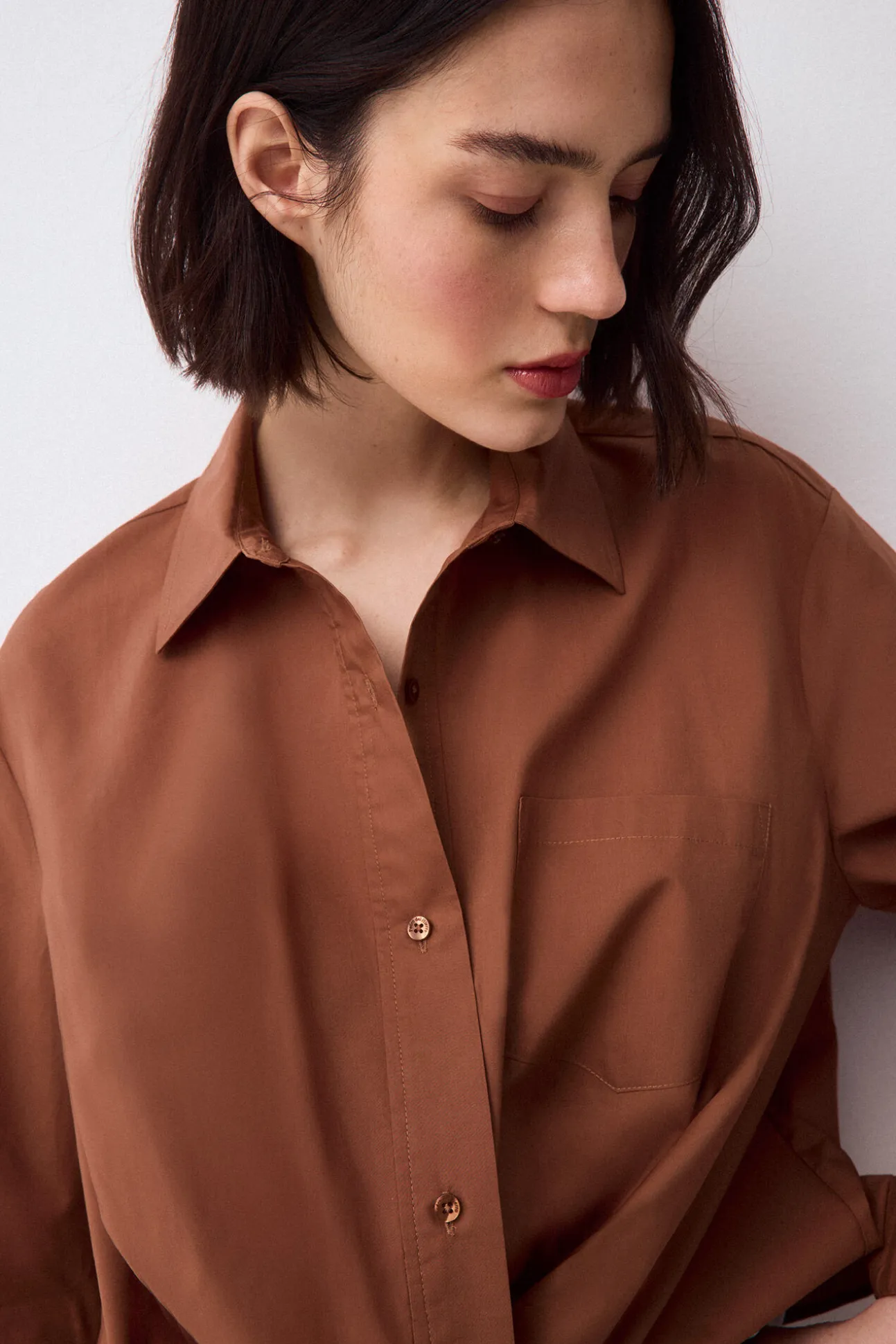 Camisa lisa corta