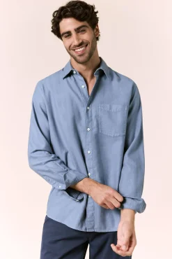 Camisa lisa fluida