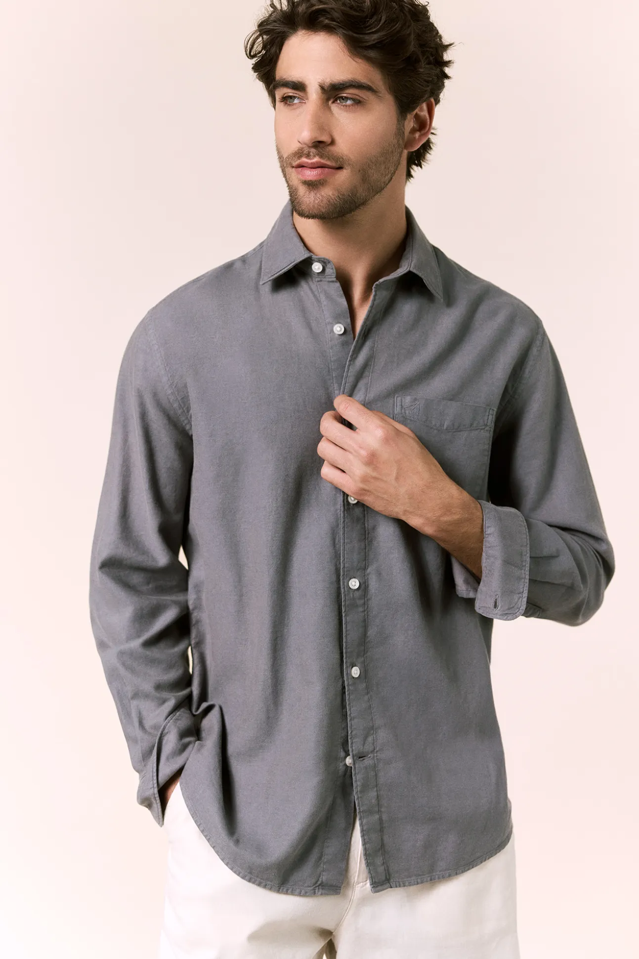 Camisa lisa fluida