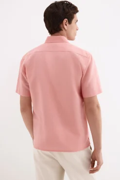 Camisa lisa lino algodón