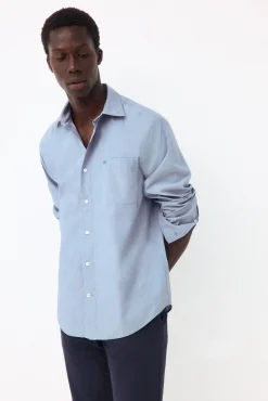 Camisa lisa popelín relax fit