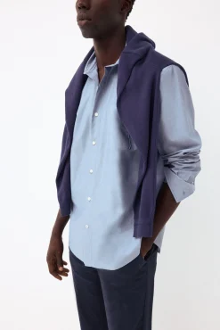 Camisa lisa popelín relax fit
