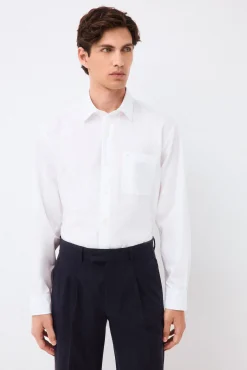 Camisa lisa popelín relax fit