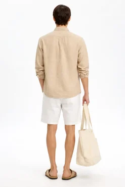 Camisa manga larga lino