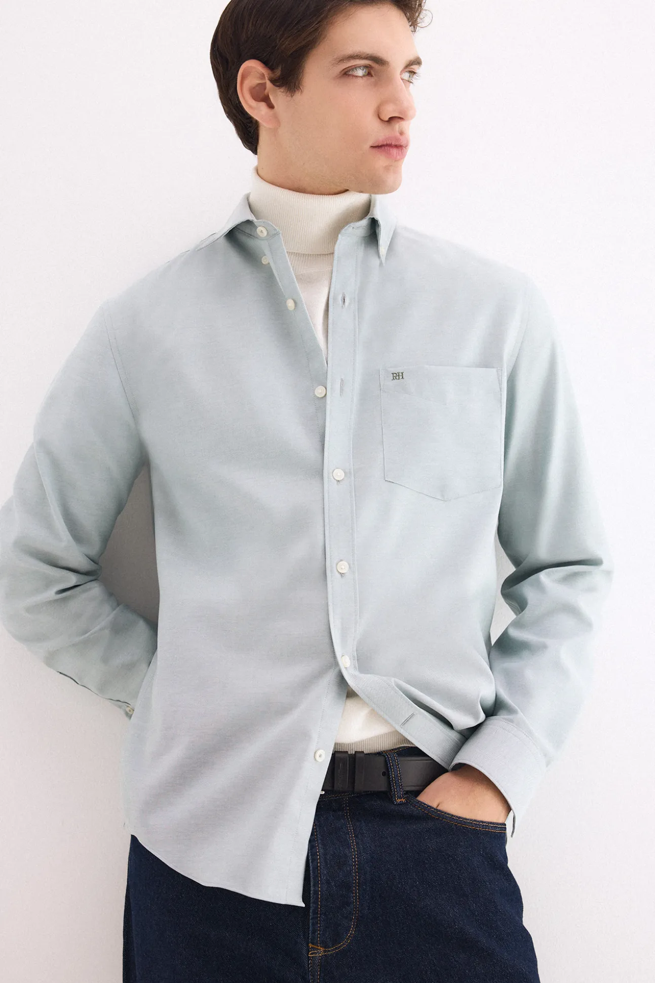 Camisa non iron oxford liso