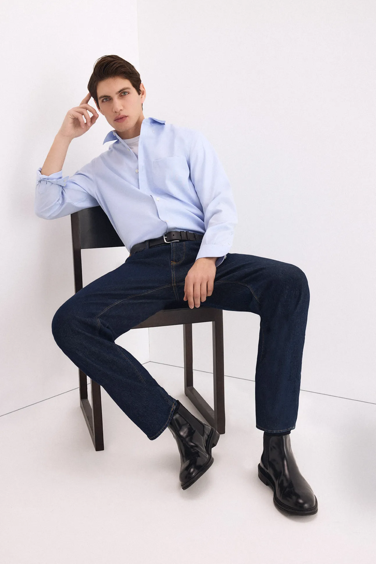 Camisa non iron oxford liso