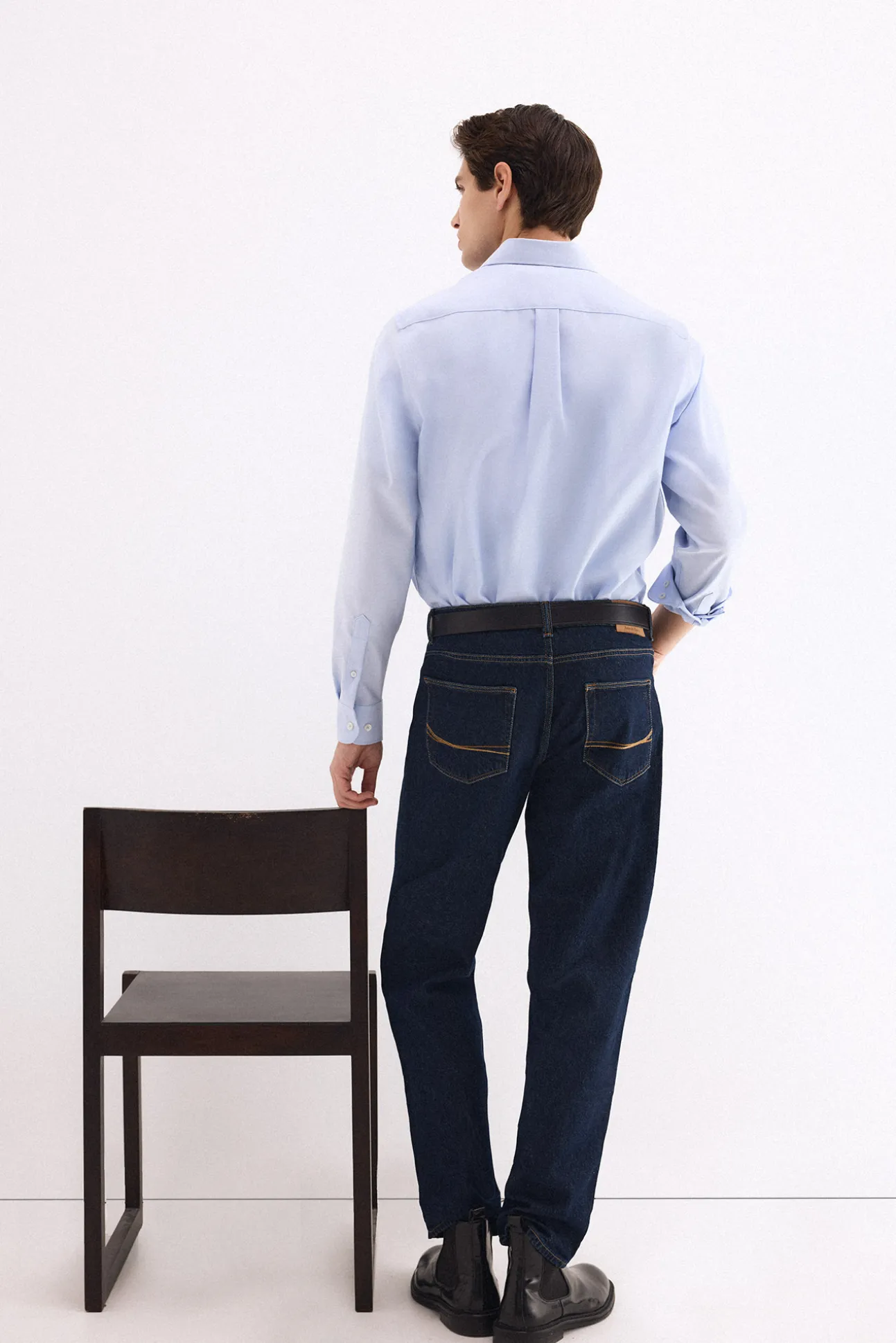 Camisa non iron oxford liso