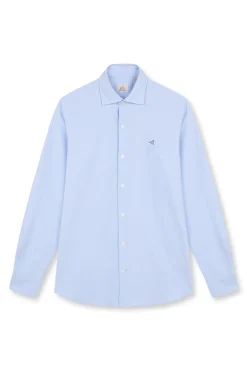 Camisa oxford liso manga larga