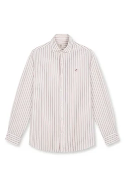 Camisa oxford rayas manga larga