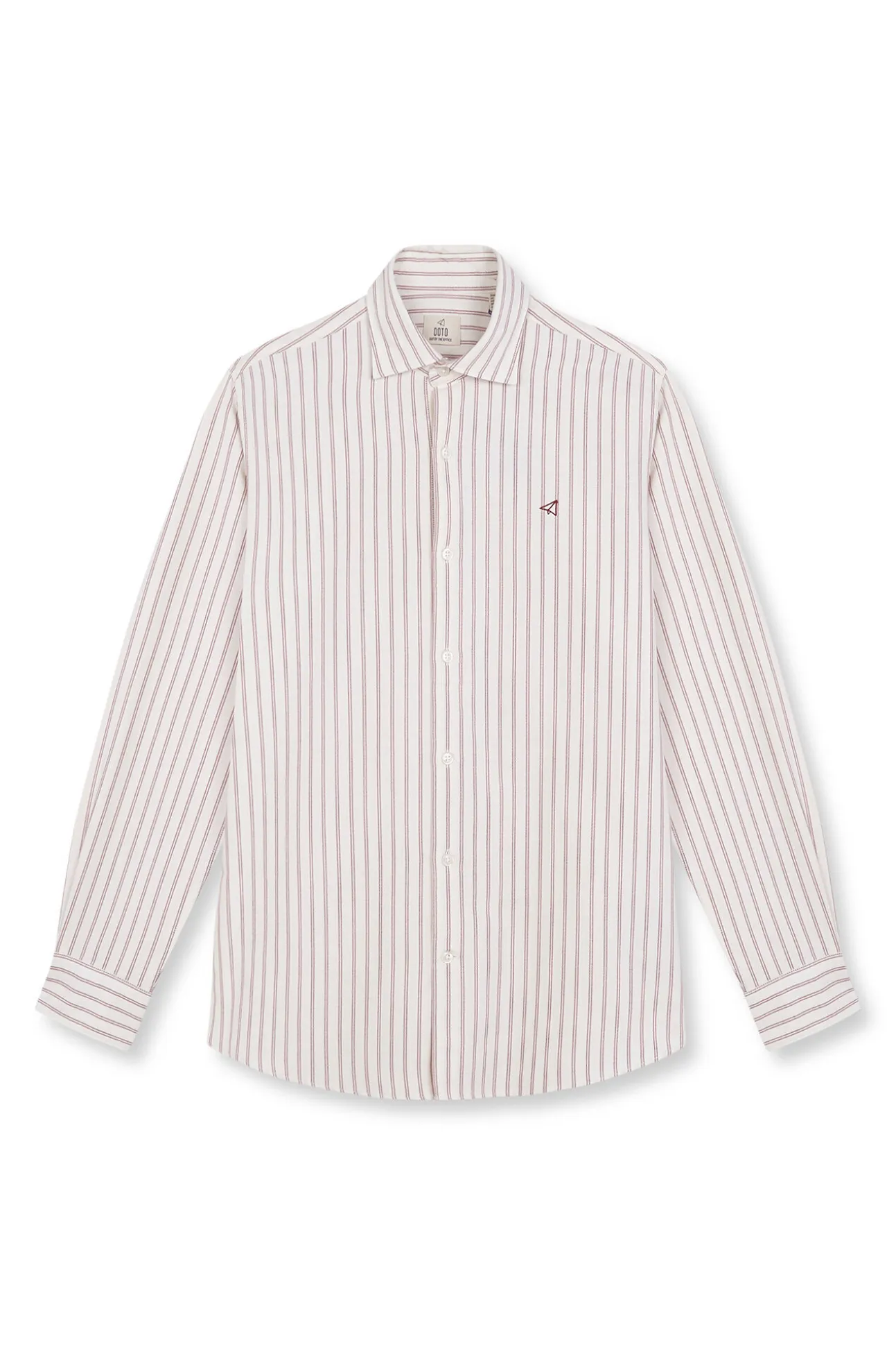 Camisa oxford rayas manga larga
