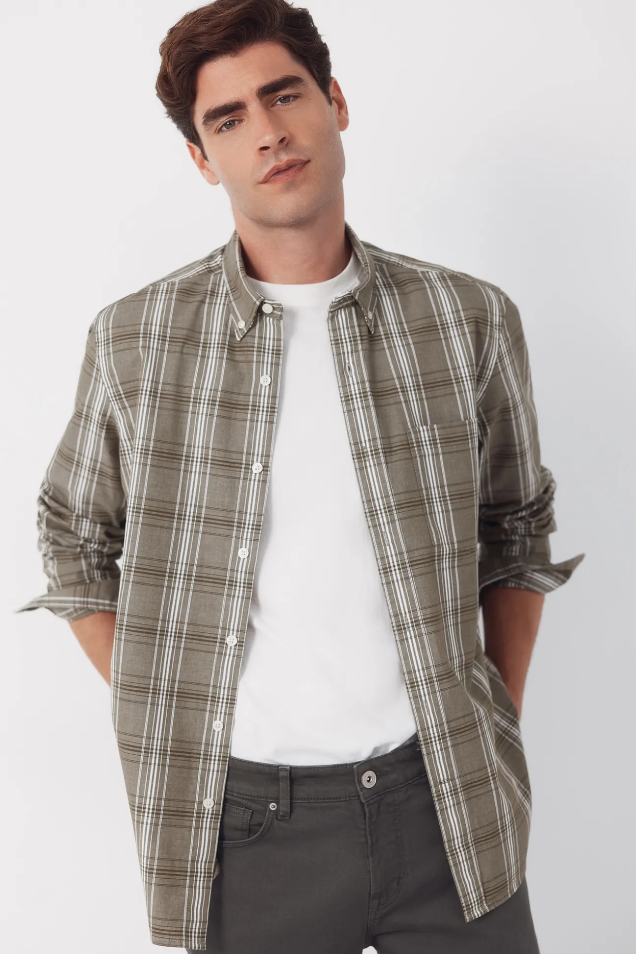 Camisa popelín cuadros