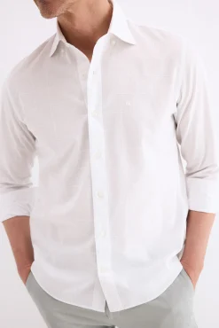 Camisa popelín labrado cuadros