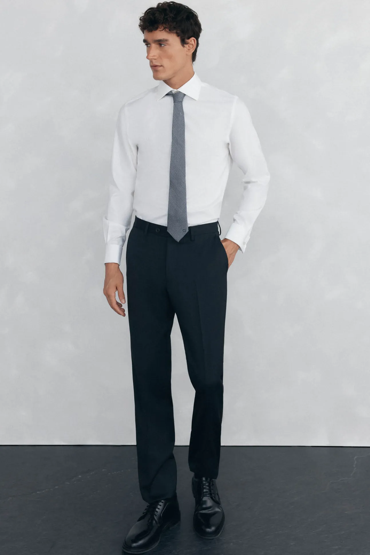 Camisa puño gemelos non iron + antimanchas