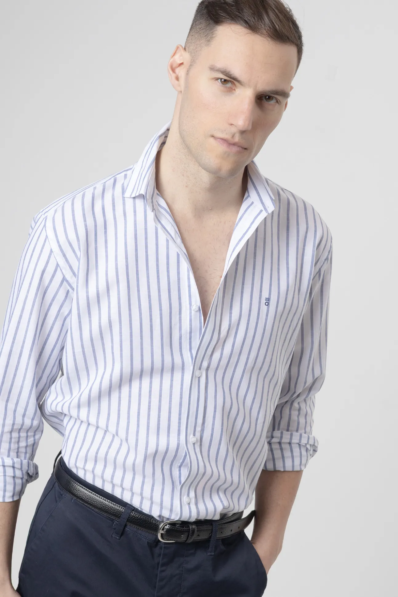 Camisa rayas lino