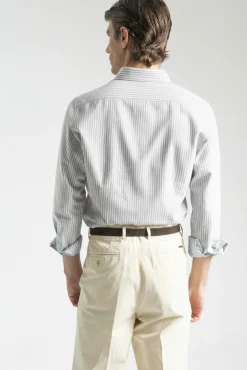 Camisa rayas oxford algodón