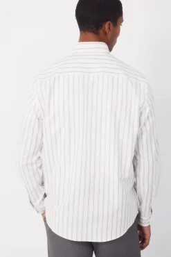 Camisa rayas oxford slub