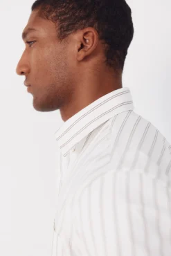 Camisa rayas oxford slub
