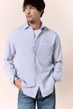 Camisa rayas popelín manga larga