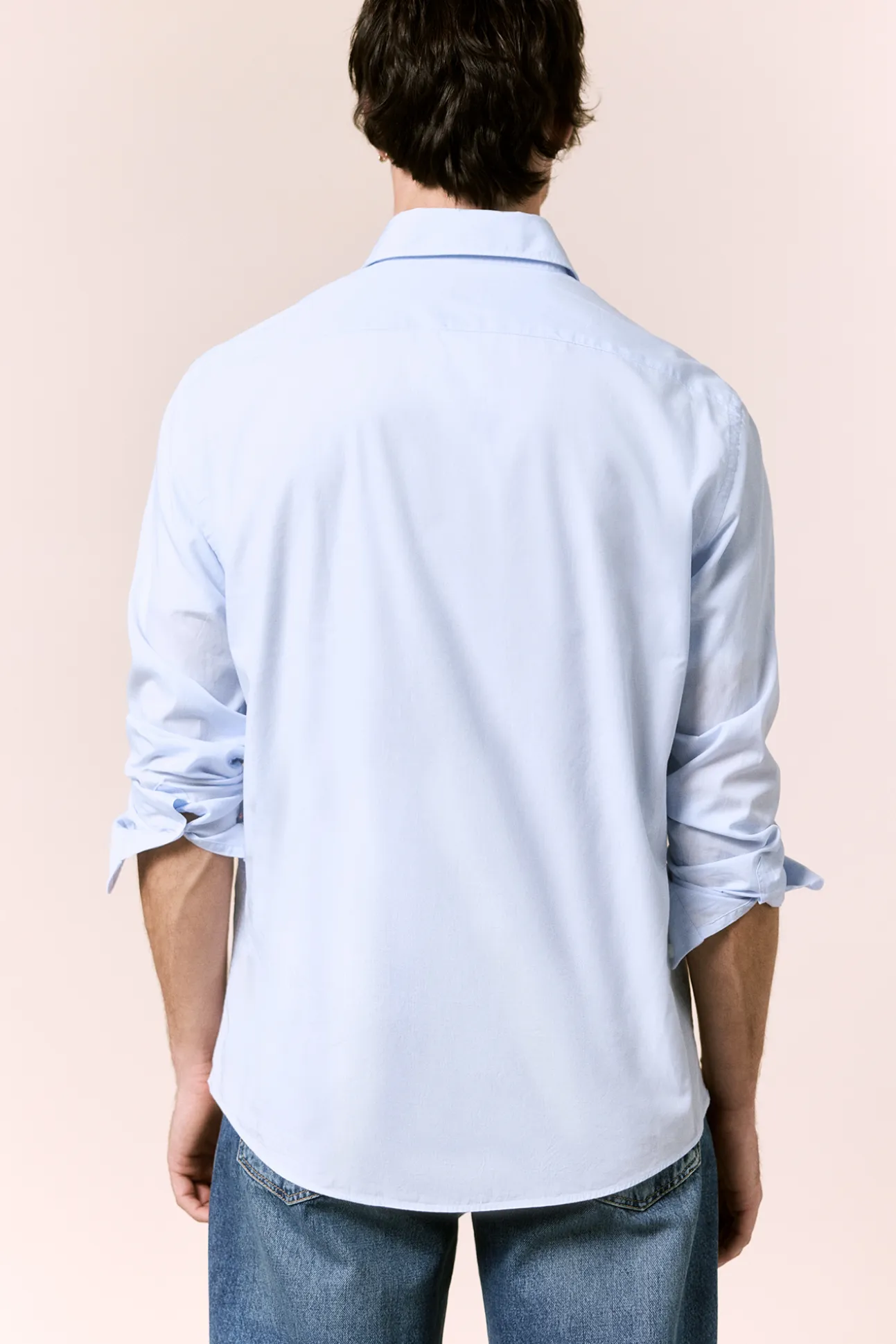 Camisa rayas popelín manga larga