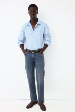 Camisa rayas popelín relax fit