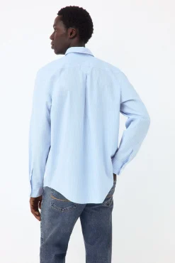 Camisa rayas popelín relax fit