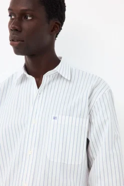 Camisa rayas popelín relax fit