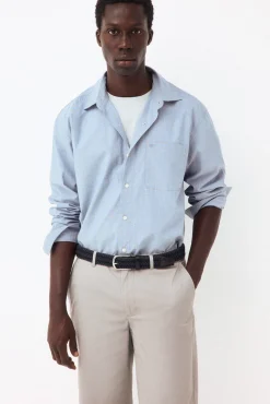 Camisa rayas popelín relax fit