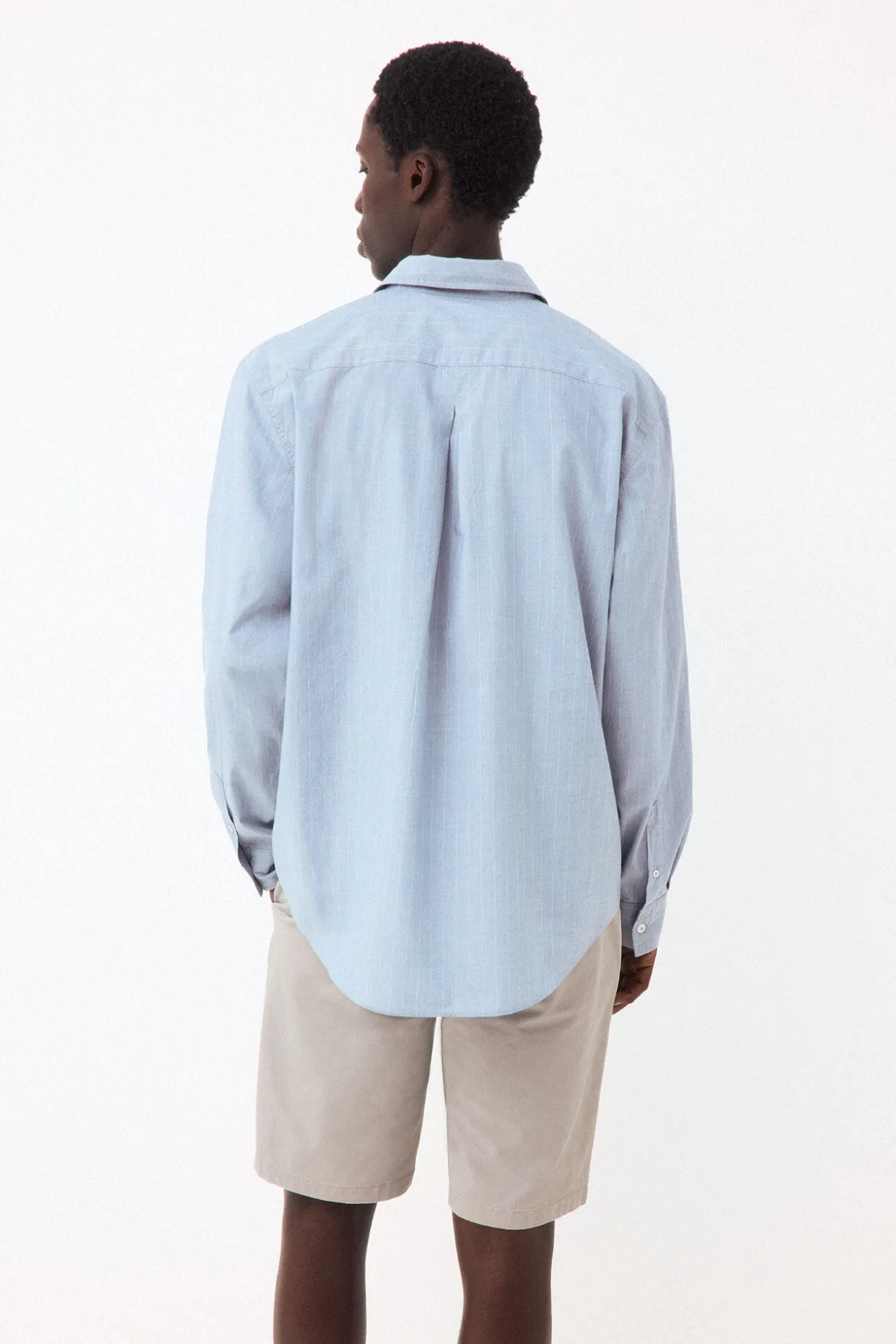 Camisa rayas popelín relax fit