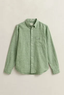 Camisa Regular Fit de algodón y lino