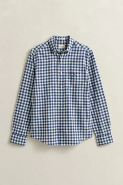 Camisa Regular Fit de algodón y lino