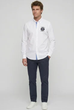 Camisa semibordada United Polo