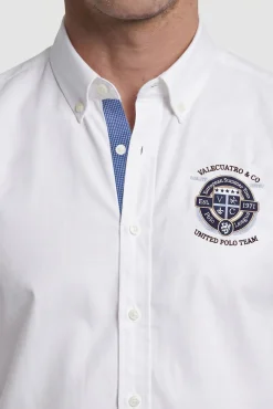 Camisa semibordada United Polo