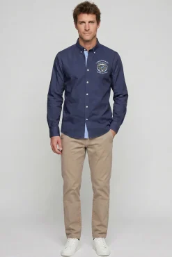 Camisa semibordada United Polo