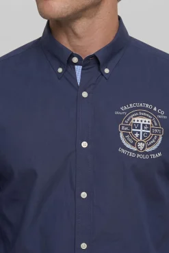 Camisa semibordada United Polo