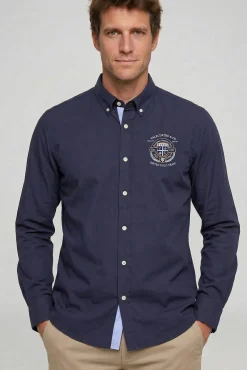 Camisa semibordada United Polo