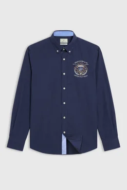 Camisa semibordada United Polo