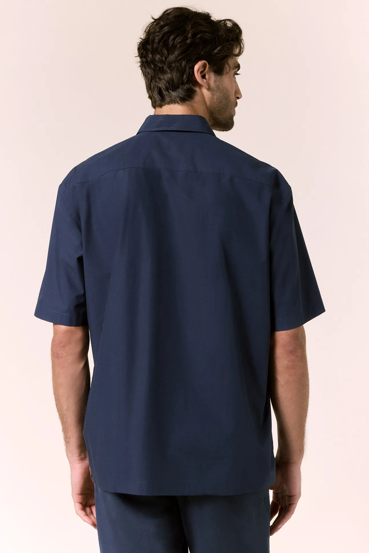 Camisas lisa popelín manga corta