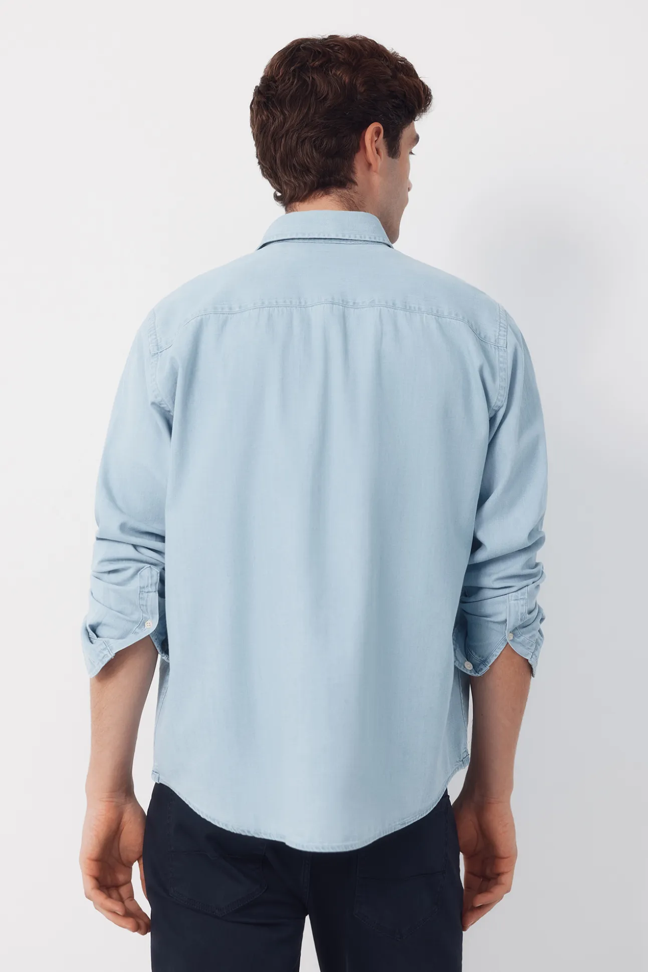 Camisa vaquera chambray manga larga