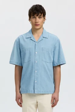 Camisa vaquera de manga corta