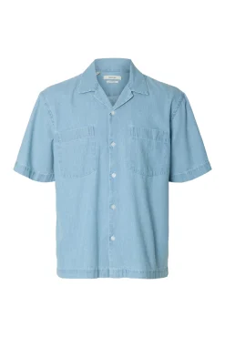 Camisa vaquera de manga corta