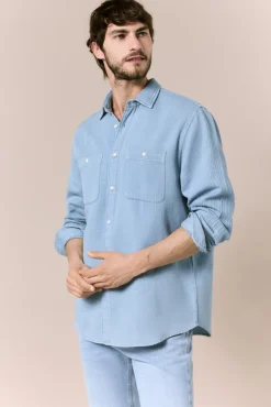Camisa vaquera manga larga