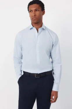 Camisa vestir cuadros slim fit fácil plancha