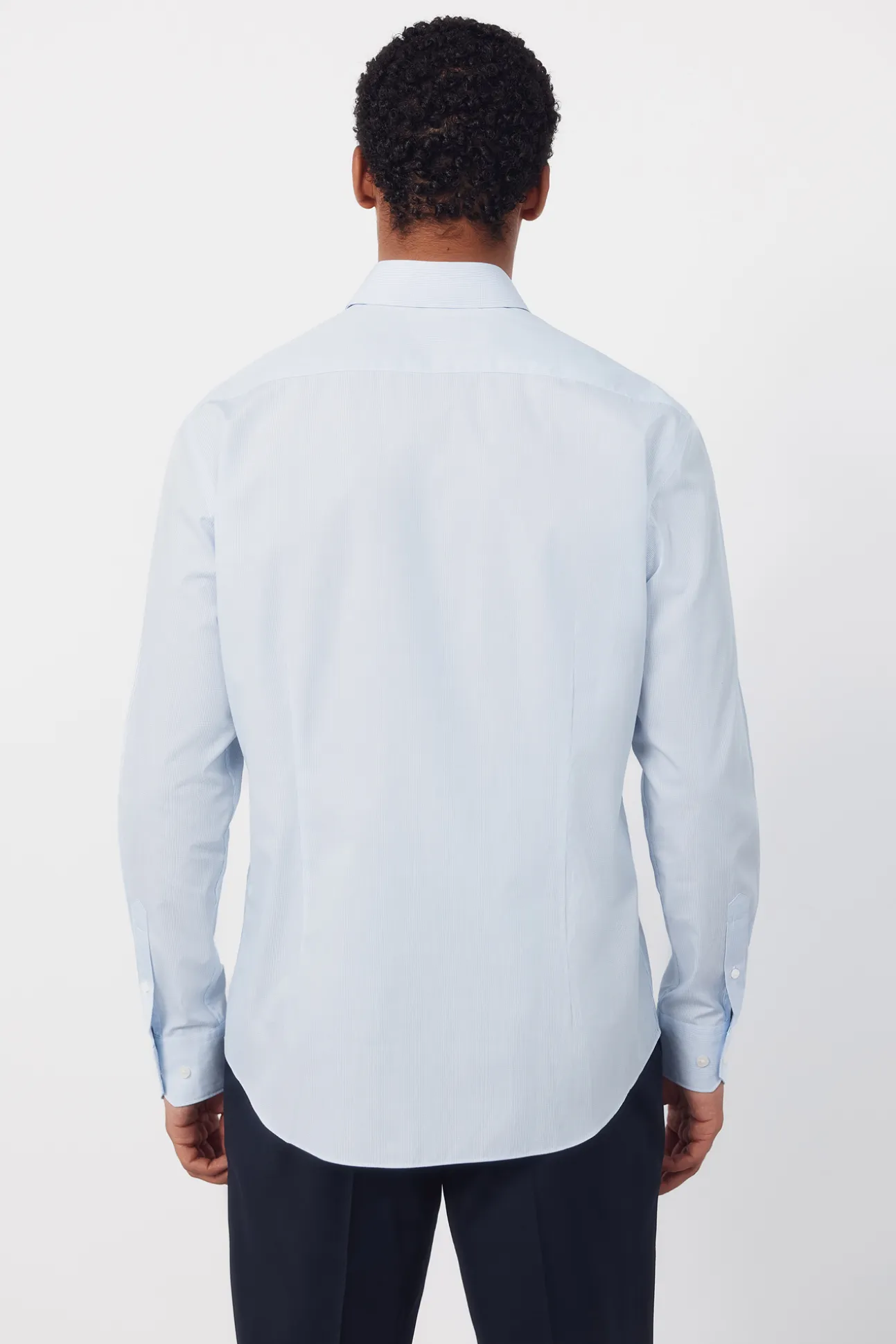 Camisa vestir cuadros slim fit fácil plancha